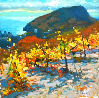 Painting titled "vineyard" by Dmitrii Pashkov, Original Artwork, Oil