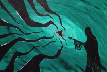 Картина под названием ""Душа и цветок"" - Дмитрий Васильев, Подлинное произведение искусства, Акрил