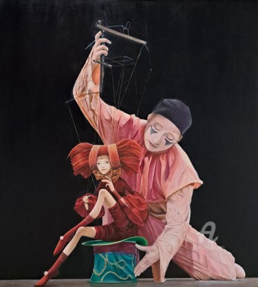 Schilderij getiteld "Кукла" door Dmitriy Pokanevich, Origineel Kunstwerk, Olie