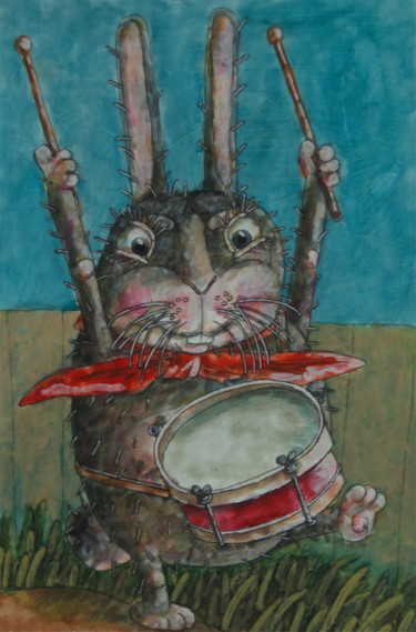 Картина под названием "барабанщик" - Dmitriy Trubin, Подлинное произведение искусства