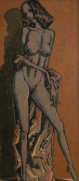 Painting titled "портрет жены" by Dmitriy Trubin, Original Artwork