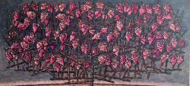 Peinture intitulée "куст 107 роз" par Dmitriy Trubin, Œuvre d'art originale