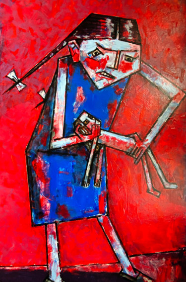 Картина под названием "Девочка 2" - Dmitriy Trubin, Подлинное произведение искусства, Акрил