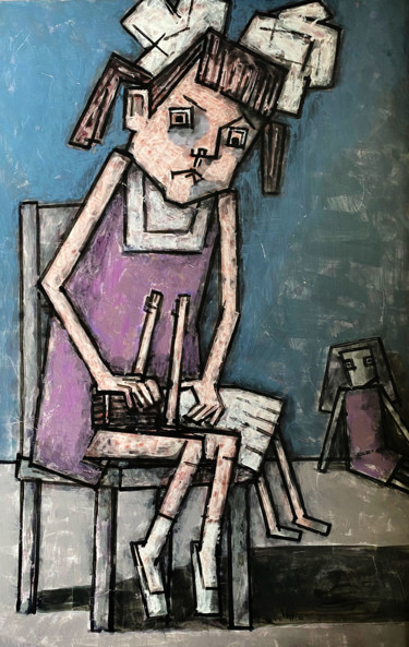 Картина под названием "девочка 3" - Dmitriy Trubin, Подлинное произведение искусства, Акрил