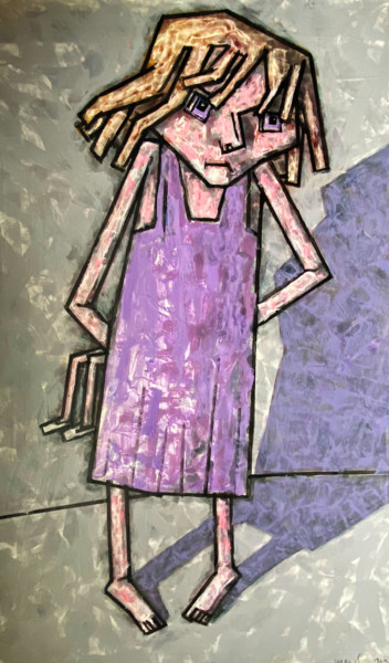 Картина под названием "девочка 4" - Dmitriy Trubin, Подлинное произведение искусства, Акрил