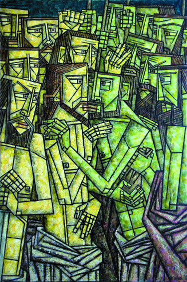 Картина под названием "ПОЦЕЛУЙ ИУДЫ/JUDAS'…" - Dmitriy Trubin, Подлинное произведение искусства, Акрил