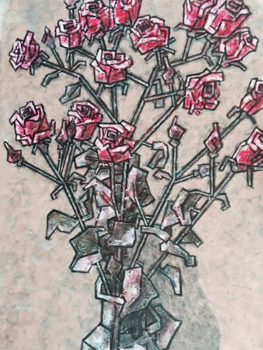 Картина под названием "розы | flowers | Fl…" - Dmitriy Trubin, Подлинное произведение искусства