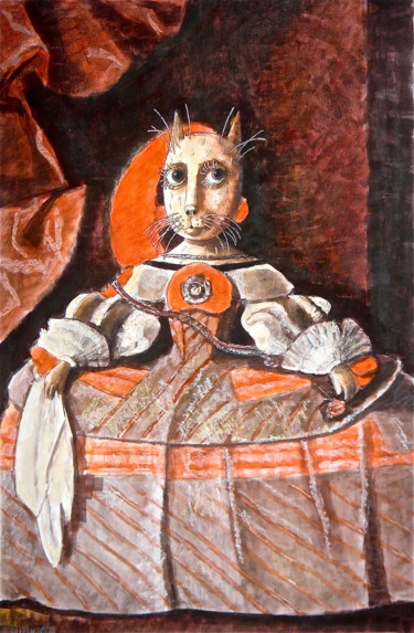 Peinture intitulée "Portrait of Infanta…" par Dmitriy Trubin, Œuvre d'art originale, Aquarelle