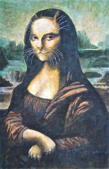 Peinture intitulée "cat  кошка" par Dmitriy Trubin, Œuvre d'art originale, Acrylique