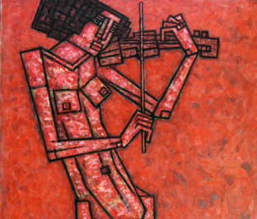 Peinture intitulée "СКРИПАЧКА" par Dmitriy Trubin, Œuvre d'art originale