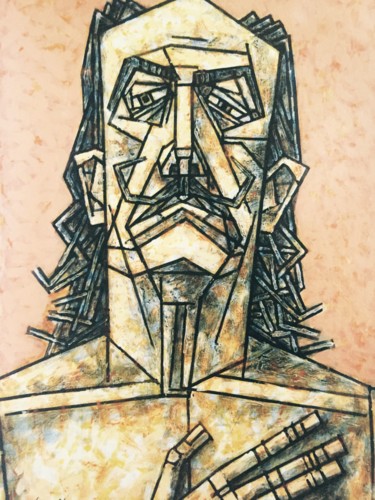 Painting titled "Портрет Сальвадо́р Д…" by Dmitriy Trubin, Original Artwork