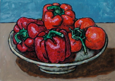 Painting titled "vegetables légumes" by Dmitriy Trubin, Original Artwork, Acrylic