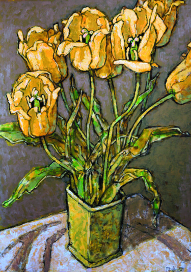 Painting titled "цветы | flowers | F…" by Dmitriy Trubin, Original Artwork