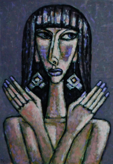 Peinture intitulée "Девушка как египтян…" par Dmitriy Trubin, Œuvre d'art originale