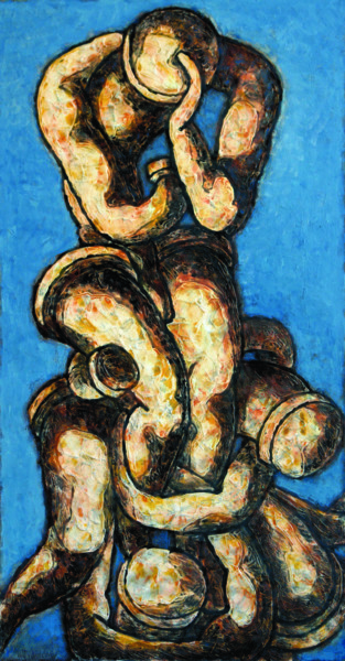 Картина под названием "ГРЕШНИК.ПО МИКЕЛАНД…" - Dmitriy Trubin, Подлинное произведение искусства