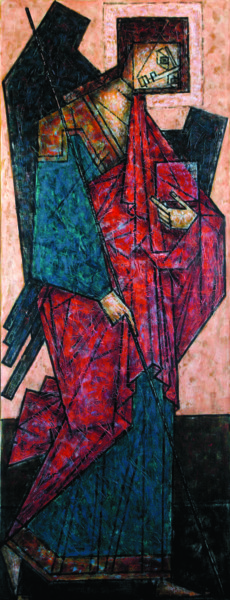 Peinture intitulée "АРХАНГЕЛ МИХАИЛ" par Dmitriy Trubin, Œuvre d'art originale