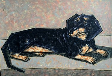 Картина под названием "ТАКСА/TAXE" - Dmitriy Trubin, Подлинное произведение искусства