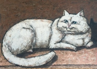 Painting titled "Katze / chat / cat…" by Dmitriy Trubin, Original Artwork