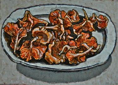 Painting titled "champignons / грибы…" by Dmitriy Trubin, Original Artwork, Oil