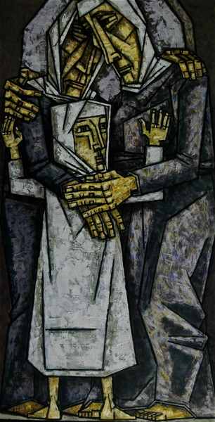 Картина под названием "ТРИ ВОЗРАСТА ЖЕНЩИН…" - Dmitriy Trubin, Подлинное произведение искусства, Масло