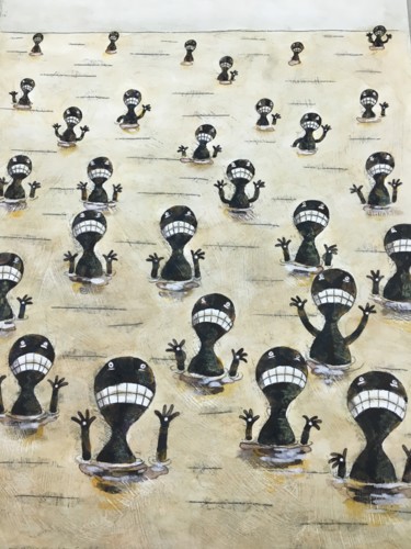 Рисунок под названием "война саламандр / w…" - Dmitriy Trubin, Подлинное произведение искусства