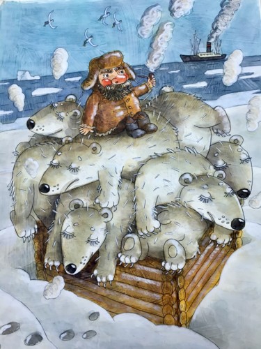 Painting titled "Pisahov / tales / s…" by Dmitriy Trubin, Original Artwork