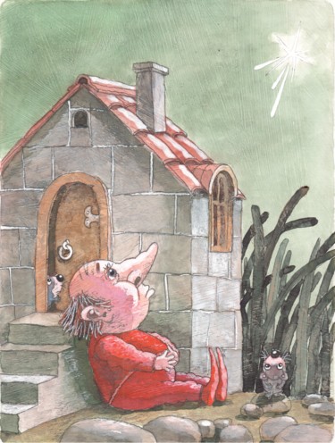 Dessin intitulée "fairy tales / conte…" par Dmitriy Trubin, Œuvre d'art originale