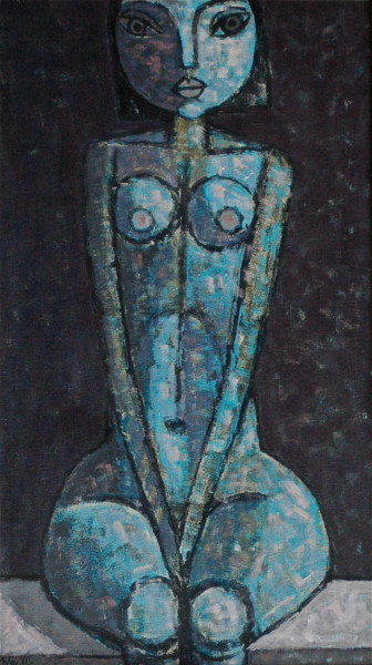 Картина под названием "nu / обнаженная / n…" - Dmitriy Trubin, Подлинное произведение искусства, Масло
