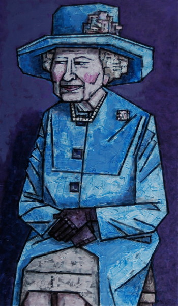 Peinture intitulée "Elizabeth II" par Dmitriy Trubin, Œuvre d'art originale