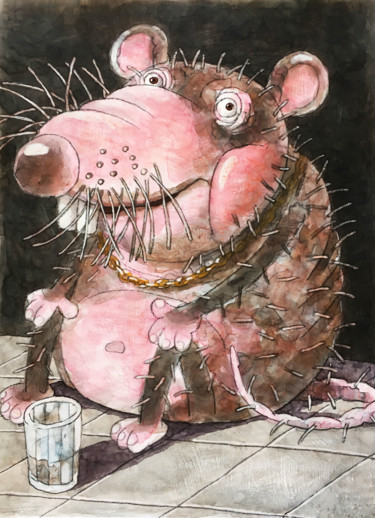 Картина под названием "souris / mouse / Ma…" - Dmitriy Trubin, Подлинное произведение искусства