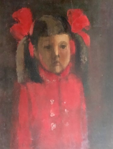 Картина под названием "портрет дочери | po…" - Dmitriy Trubin, Подлинное произведение искусства, Масло