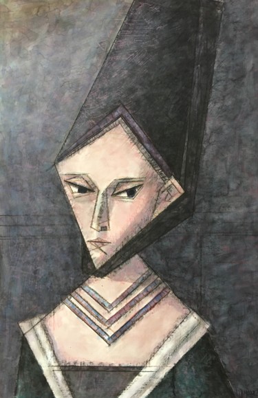 Картина под названием "Portrait of a young…" - Dmitriy Trubin, Подлинное произведение искусства
