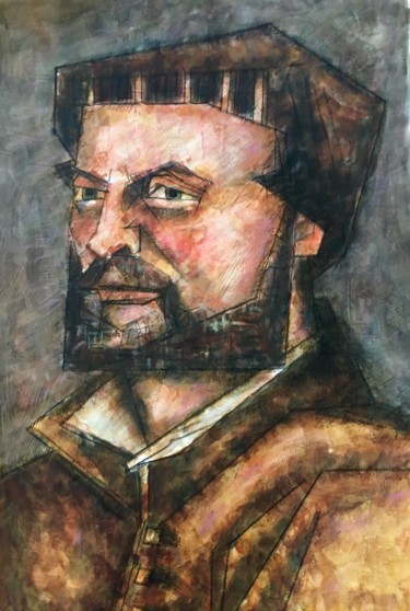 Картина под названием "Ганс Гольбейн | Han…" - Dmitriy Trubin, Подлинное произведение искусства, Акварель