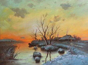 Schilderij getiteld "Winter's Tale" door Dmitry Barabash, Origineel Kunstwerk, Olie