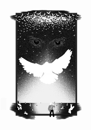 「Слезы каменного Бога」というタイトルのデジタルアーツ Дмитрий Бодяевによって, オリジナルのアートワーク