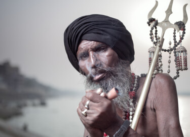 Fotografia zatytułowany „Portrait of Sadhu A…” autorstwa Dmitry Ersler, Oryginalna praca, Fotografia cyfrowa