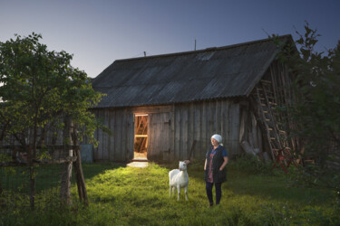 Fotografía titulada "Woman with the goat." por Dmitry Ersler, Obra de arte original, Fotografía digital