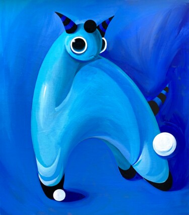 Pintura intitulada "Sea animal" por Dmitrii Filimonov, Obras de arte originais, Têmpera