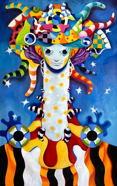 Pintura titulada "Chameleon" por Dmitrii Filimonov, Obra de arte original, Oleo