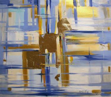 Картина под названием "Golden Ice" - Dmitry King, Подлинное произведение искусства, Масло