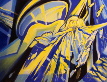 Pittura intitolato "Sleeping angel" da Dmitry King, Opera d'arte originale, Acrilico