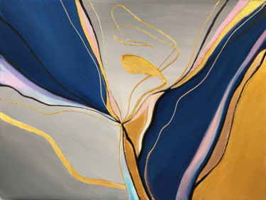 Pintura titulada "Joy - Abstract blue…" por Dmitry King, Obra de arte original, Acrílico