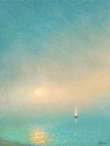 Картина под названием "Morning a" - Dmitry Oleyn, Подлинное произведение искусства, Масло Установлен на Деревянная рама для…