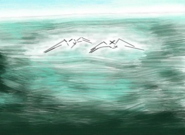 Digital Arts titled "The shore is still…" by Dmitry Ovchinnikov, Original Artwork, Digital Painting