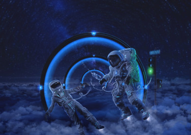 Lost Gravity Digitale Künste mit dem Titel "Lost Gravity" von Dmitry Senichkin, Original-Kunstwerk, Foto-Montage