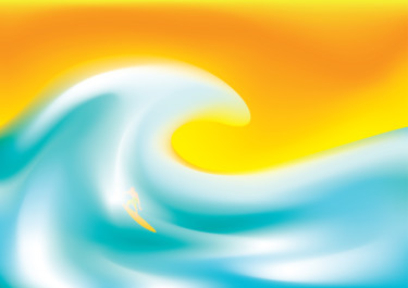 Цифровое искусство под названием "Surfer" - Dmitry Nesterov, Подлинное произведение искусства, Цифровая живопись
