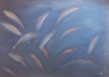 Картина под названием "Fish" - Dmitry Nesterov, Подлинное произведение искусства, Темпера