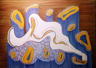 Рисунок под названием "Mollusk-2" - Dmitry Nesterov, Подлинное произведение искусства, Маркер