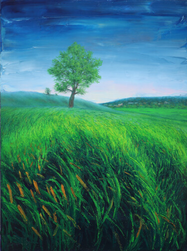 Painting titled "Before the rain Pai…" by Dmytro Bryzhak, Original Artwork, Oil