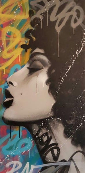 Peinture intitulée "Afrograff 1" par Dn, Œuvre d'art originale, Bombe aérosol